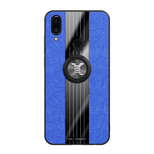 For Meizu Note 9 XINLI Stitching Cloth Texture Shockproof TPU Protective Case with Ring Holder(Blue) - More Brand by XINLI | Online Shopping UK | buy2fix