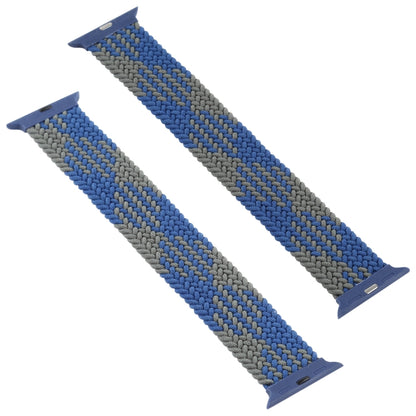 Plastic Buckle Mixed Color Nylon Braided Single Loop Watch Band For Apple Watch Ultra 49mm&Watch Ultra 2 49mm / Series 9&8&7 45mm / SE 3&SE 2&6&SE&5&4 44mm / 3&2&1 42mm, Size:S(Checkered Blue Green) by buy2fix