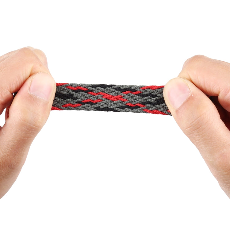 Plastic Buckle Mixed Color Nylon Braided Single Loop Watch Band For Apple Watch Ultra 49mm&Watch Ultra 2 49mm / Series 9&8&7 45mm / SE 3&SE 2&6&SE&5&4 44mm / 3&2&1 42mm, Size:L(Camouflage Green) by buy2fix