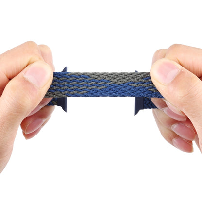 Plastic Buckle Mixed Color Nylon Braided Single Loop Watch Band For Apple Watch Ultra 49mm&Watch Ultra 2 49mm / Series 9&8&7 45mm / SE 3&SE 2&6&SE&5&4 44mm / 3&2&1 42mm, Size:XXL(Checkered Blue Green) by buy2fix