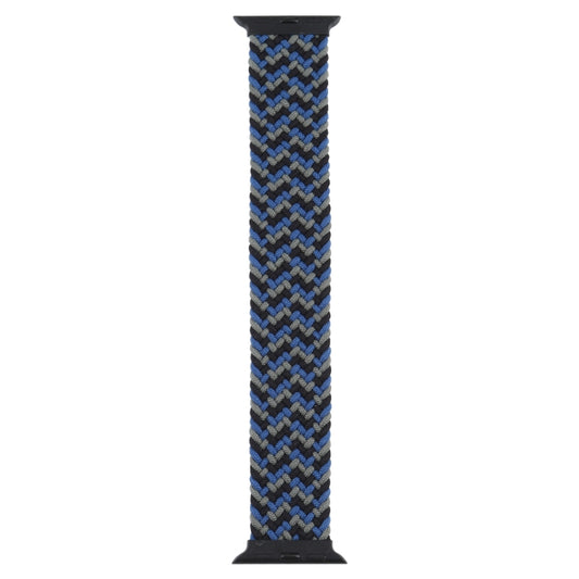 Plastic Buckle Mixed Color Nylon Braided Single Loop Watch Band For Apple Watch Ultra 49mm&Watch Ultra 2 49mm / Series 9&8&7 45mm / SE 3&SE 2&6&SE&5&4 44mm / 3&2&1 42mm, Size:XXL(Camouflage Blue) by buy2fix