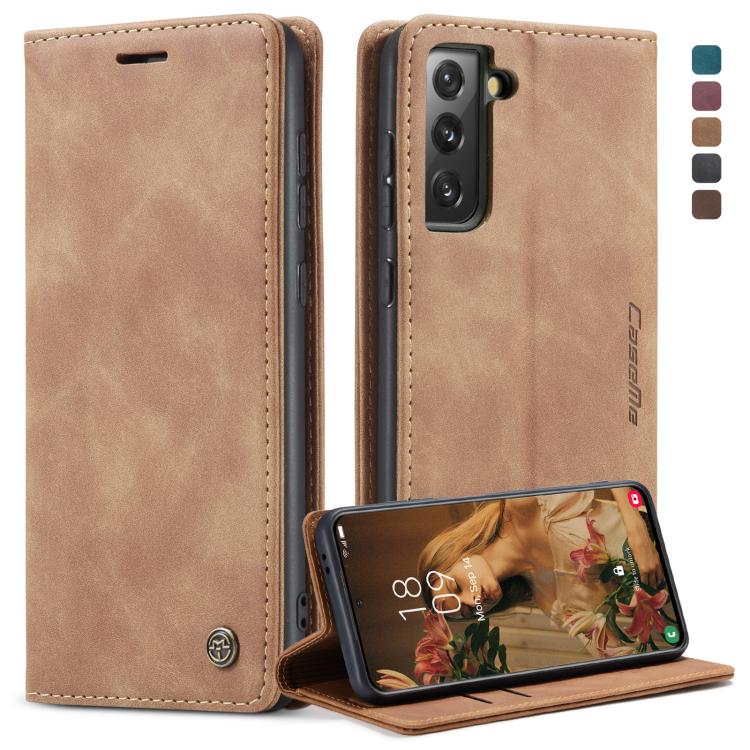 For Samsung Galaxy S21 5G CaseMe 013 Multifunctional Horizontal Flip Leather Case with Holder & Card Slot & Wallet(Brown) - Galaxy S21 5G Cases by CaseMe | Online Shopping UK | buy2fix