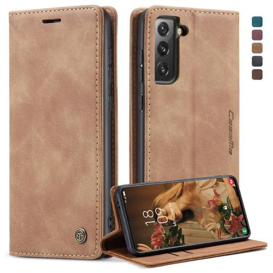 For Samsung Galaxy S21 5G CaseMe 013 Multifunctional Horizontal Flip Leather Case with Holder & Card Slot & Wallet(Brown) - Galaxy S21 5G Cases by CaseMe | Online Shopping UK | buy2fix