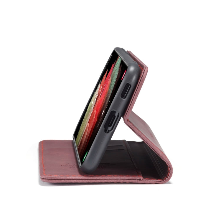 For Samsung Galaxy S21 Ultra 5G CaseMe 013 Multifunctional Horizontal Flip Leather Case with Holder & Card Slot & Wallet(Wine Red) - Galaxy S21 Ultra 5G Cases by CaseMe | Online Shopping UK | buy2fix