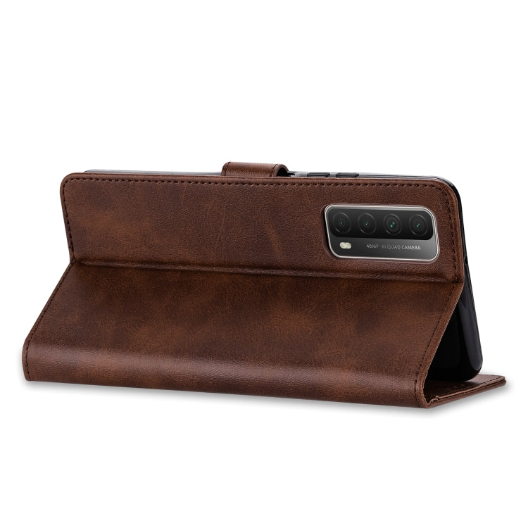 For Huawei P Smart 2021 GUSSIM GS-001 Business Style Horizontal Flip Skin Feel PU Leather Case with Holder & Card Slots & Wallet & Photo Frame(Brown) - Huawei Cases by GUSSIM | Online Shopping UK | buy2fix