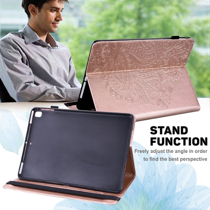 For Samsung Galaxy Tab S8 / Galaxy Tab S7 T875 Peacock Embossed Pattern TPU + PU Horizontal Flip Leather Case with Holder & Card Slots & Wallet(Rose Gold) by buy2fix