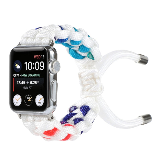 Braided Umbrella Cord Watch Band For Apple Watch Ultra 49mm&Watch Ultra 2 49mm / Series 9&8&7 45mm / SE 3&SE 2&6&SE&5&4 44mm / 3&2&1 42mm(Color) by buy2fix