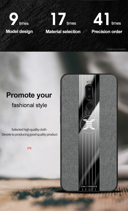 For Meizu Note 8 XINLI Stitching Cloth Texture Shockproof TPU Protective Case(Grey) - Meizu by XINLI | Online Shopping UK | buy2fix