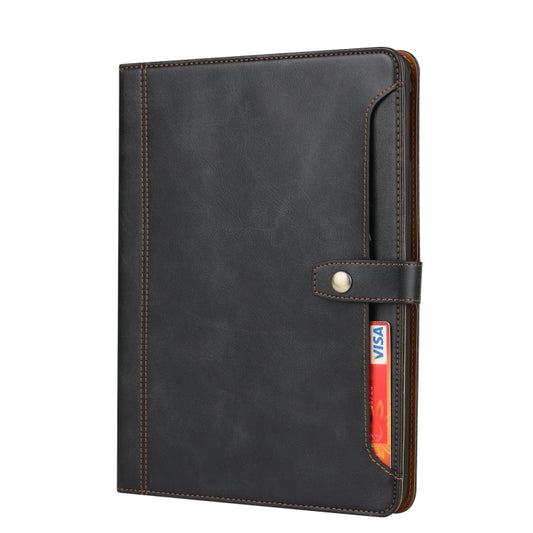 Calf Texture Double Fold Clasp Horizontal Flip Leather Case with Photo Frame & Holder & Card Slots & Wallet For iPad 9.7 (2018/2017) / Air 2(Black) - iPad 9.7 (2018) & (2017) Cases by buy2fix | Online Shopping UK | buy2fix