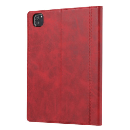 For iPad Pro 11 inch (2020) Calf Texture Double Fold Clasp Horizontal Flip Leather Tablet Case with Photo Frame & Holder & Card Slots & Wallet(Red) - iPad Pro 11 (2020) Cases by buy2fix | Online Shopping UK | buy2fix