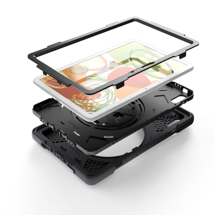 For Huawei MatePad Pro 10.8 Shockproof Colorful Silicone + PC Protective Case with Holder & Shoulder Strap & Hand Strap & Pen Slot(Black) - Huawei by buy2fix | Online Shopping UK | buy2fix
