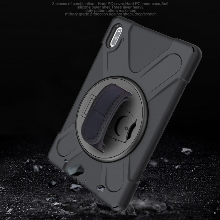 For Huawei MatePad Pro 10.8 Shockproof Colorful Silicone + PC Protective Case with Holder & Shoulder Strap & Hand Strap & Pen Slot(Black) - Huawei by buy2fix | Online Shopping UK | buy2fix
