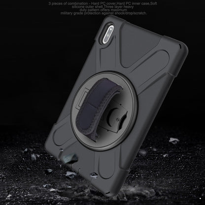 For Huawei MatePad Pro 10.8 Shockproof Colorful Silicone + PC Protective Case with Holder & Shoulder Strap & Hand Strap & Pen Slot(Black) - Huawei by buy2fix | Online Shopping UK | buy2fix