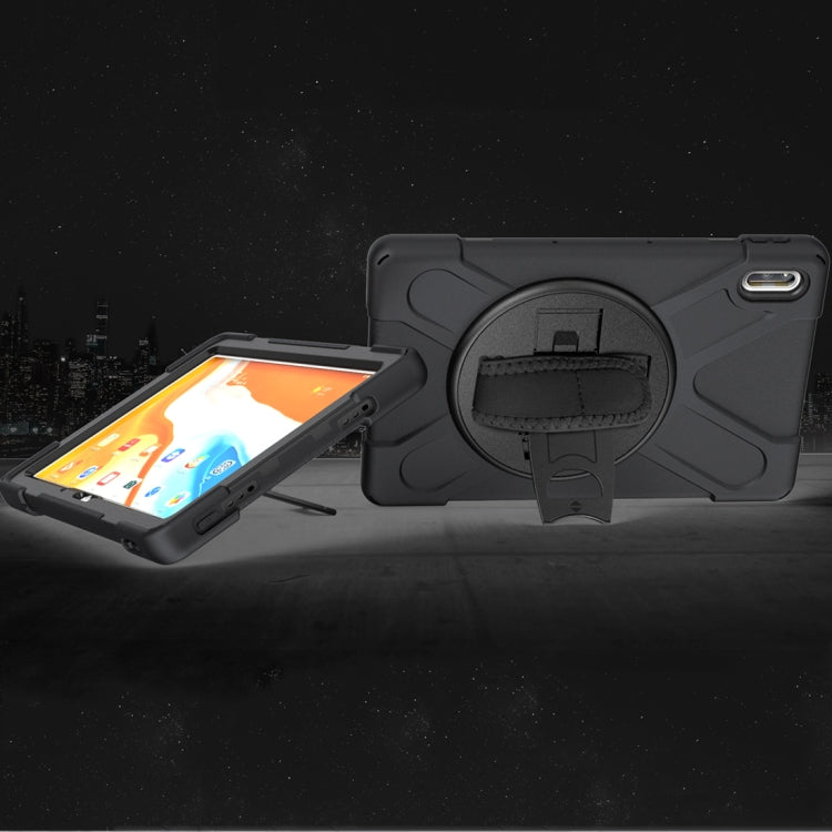 For Huawei MatePad Pro 10.8 Shockproof Colorful Silicone + PC Protective Case with Holder & Shoulder Strap & Hand Strap & Pen Slot(Black) - Huawei by buy2fix | Online Shopping UK | buy2fix