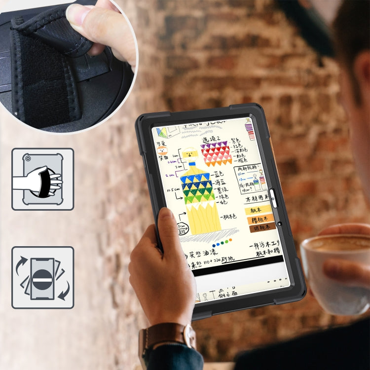 For Huawei MatePad Pro 10.8 Shockproof Colorful Silicone + PC Protective Case with Holder & Shoulder Strap & Hand Strap & Pen Slot(Black) - Huawei by buy2fix | Online Shopping UK | buy2fix