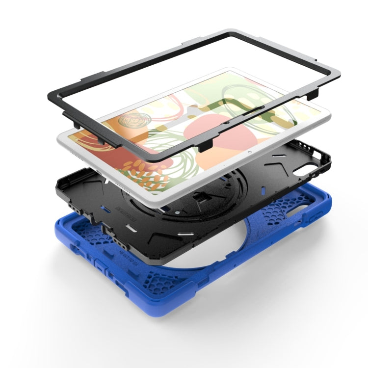 For Huawei MatePad Pro 10.8 Shockproof Colorful Silicone + PC Protective Case with Holder & Shoulder Strap & Hand Strap & Pen Slot(Blue) - Huawei by buy2fix | Online Shopping UK | buy2fix