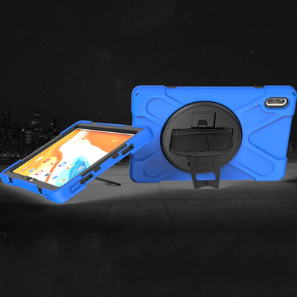 For Huawei MatePad Pro 10.8 Shockproof Colorful Silicone + PC Protective Case with Holder & Shoulder Strap & Hand Strap & Pen Slot(Blue) - Huawei by buy2fix | Online Shopping UK | buy2fix