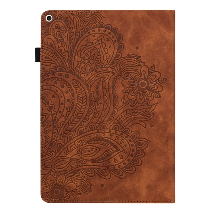 Peacock Embossed Pattern TPU + PU Horizontal Flip Leather Case with Holder & Card Slots & Wallet & Sleep / Wake-up Function For iPad 9.7 (2017) & (2018)(Brown) - iPad 9.7 (2018) & (2017) Cases by buy2fix | Online Shopping UK | buy2fix