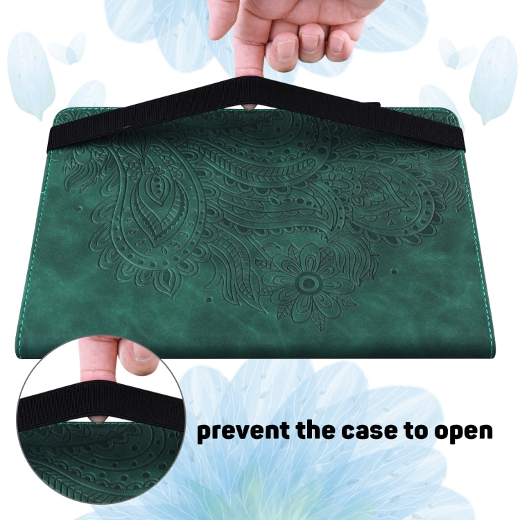 Peacock Embossed Pattern TPU + PU Horizontal Flip Leather Case with Holder & Card Slots & Wallet & Sleep / Wake-up Function For iPad 9.7 (2017) & (2018)(Green) - iPad 9.7 (2018) & (2017) Cases by buy2fix | Online Shopping UK | buy2fix