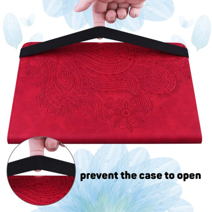For iPad 10.2 2021 / 2020 / 2019 Peacock Embossed Pattern TPU + PU Horizontal Flip Leather Case with Holder & Card Slots & Wallet & Sleep / Wake-up Function(Red) - iPad 10.2 Cases by buy2fix | Online Shopping UK | buy2fix