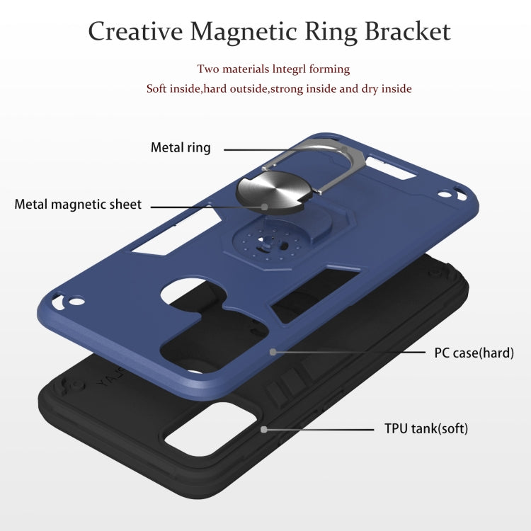 For Infinix X680 / Hot 9 Play Armour Series PC + TPU Protective Case with Ring Holder(Black) - Infinix Cases by idewei | Online Shopping UK | buy2fix