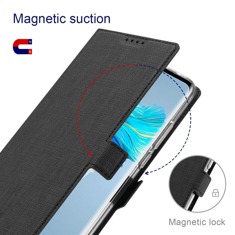 For Huawei Mate 40 Pro+ ViLi K Series Shockproof TPU + PU Leather Magnetic Buckle Horizontal Flip Case with Card Slots & Wallet & Holder(Black) - Huawei Cases by ViLi | Online Shopping UK | buy2fix