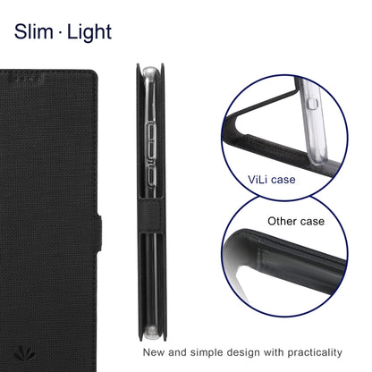 For Huawei Mate 40 Pro+ ViLi K Series Shockproof TPU + PU Leather Magnetic Buckle Horizontal Flip Case with Card Slots & Wallet & Holder(Black) - Huawei Cases by ViLi | Online Shopping UK | buy2fix