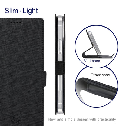 For OnePlus Nord N10 5G ViLi K Series Shockproof TPU + PU Leather Magnetic Buckle Horizontal Flip Case with Card Slots & Wallet & Holder(Black) - OnePlus Cases by ViLi | Online Shopping UK | buy2fix