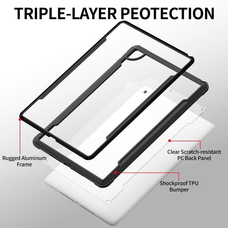 iPAKY Thunder Series Aluminum Frame + TPU Bumper + Clear PC Shockproof Case For iPad Air 2022 / 2020 10.9(Black) - iPad Air (2022) / (2020) 10.9 Cases by buy2fix | Online Shopping UK | buy2fix