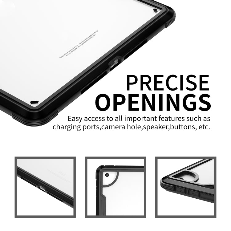 iPAKY Thunder Series Aluminum Frame + TPU Bumper + Clear PC Shockproof Case For iPad Air 2022 / 2020 10.9(Black) - iPad Air (2022) / (2020) 10.9 Cases by buy2fix | Online Shopping UK | buy2fix
