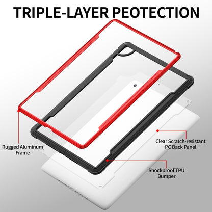 iPAKY Thunder Series Aluminum Frame + TPU Bumper + Clear PC Shockproof Case For iPad Air 2022 / 2020 10.9(Red) - iPad Air (2022) / (2020) 10.9 Cases by buy2fix | Online Shopping UK | buy2fix