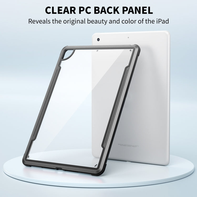 iPAKY Thunder Series Aluminum Frame + TPU Bumper + Clear PC Shockproof Case For iPad Air 2022 / 2020 10.9(Silver Black) - iPad Air (2022) / (2020) 10.9 Cases by buy2fix | Online Shopping UK | buy2fix