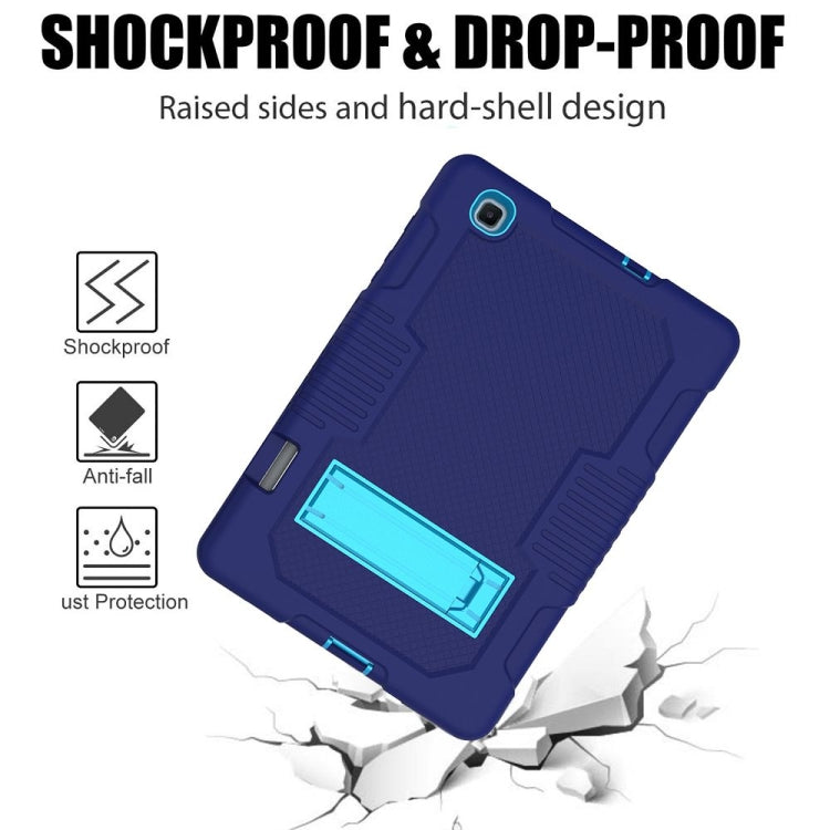 Contrast Color Robot Shockproof Silicone + PC Protective Case with Holder For Samsung Galaxy Tab S6 Lite P610(Navy Blue) - Tab S6 Lite P610 / P615 by buy2fix | Online Shopping UK | buy2fix