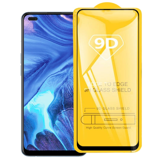 For OPPO Reno4 9D Full Glue Full Screen Tempered Glass Film