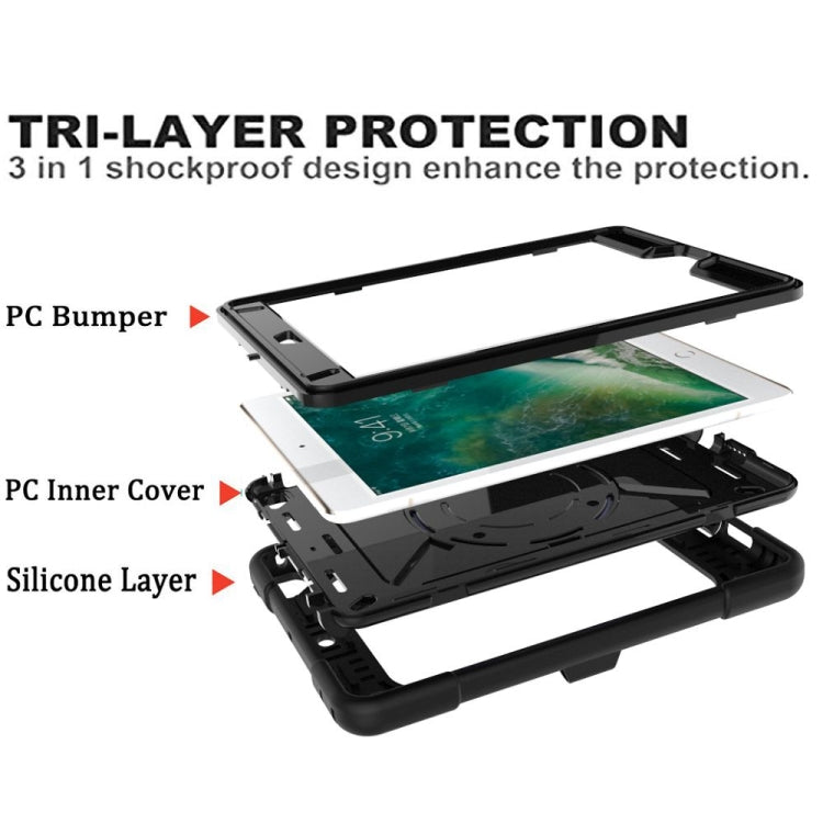 Contrast Color Silicone + PC Combination Case with Holder For iPad mini 3(Black) - iPad Mini 4 & 3 & 2 & 1 Cases by buy2fix | Online Shopping UK | buy2fix