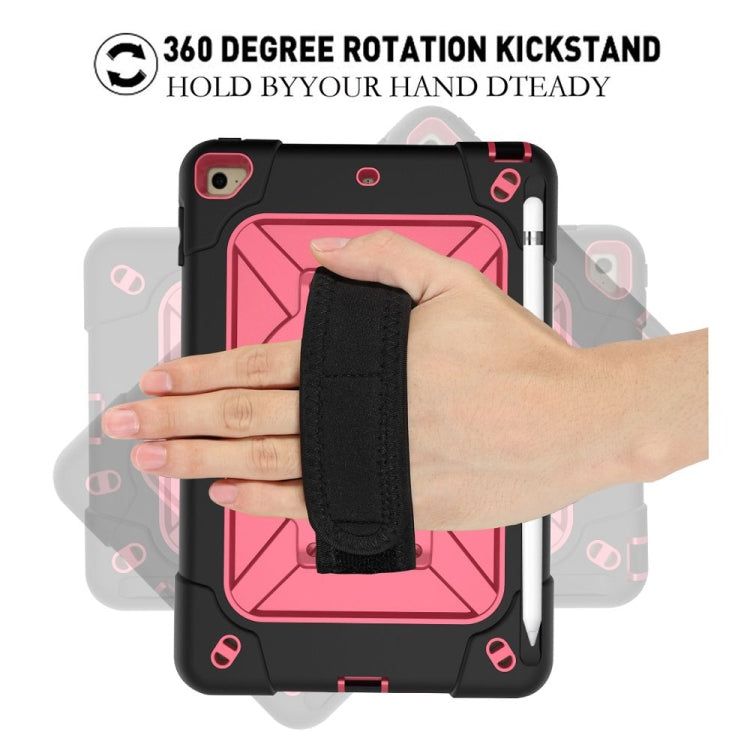 Contrast Color Silicone + PC Combination Case with Holder For iPad mini 3(Black + Rose Red) - iPad Mini 4 & 3 & 2 & 1 Cases by buy2fix | Online Shopping UK | buy2fix