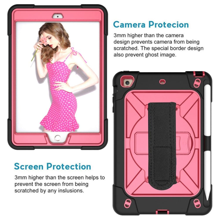 Contrast Color Silicone + PC Combination Case with Holder For iPad mini 3(Black + Rose Red) - iPad Mini 4 & 3 & 2 & 1 Cases by buy2fix | Online Shopping UK | buy2fix