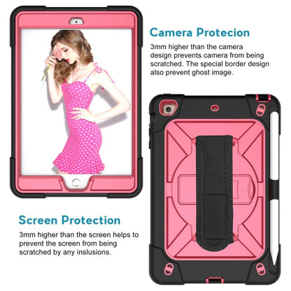 Contrast Color Silicone + PC Combination Case with Holder For iPad mini 3(Black + Rose Red) - iPad Mini 4 & 3 & 2 & 1 Cases by buy2fix | Online Shopping UK | buy2fix