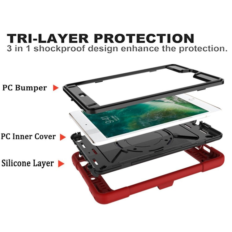 Contrast Color Silicone + PC Combination Case with Holder For iPad mini 3(Red + Black) - iPad Mini 4 & 3 & 2 & 1 Cases by buy2fix | Online Shopping UK | buy2fix