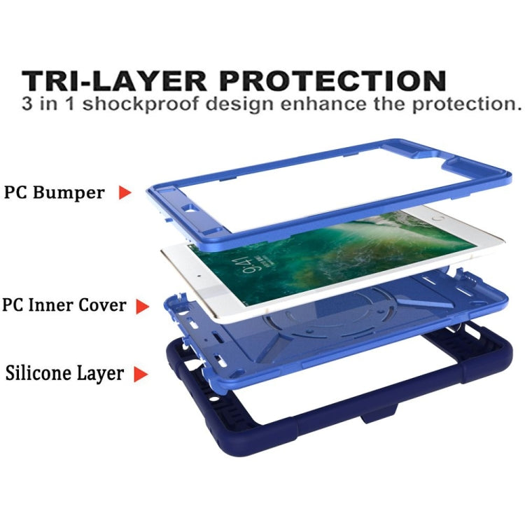 Contrast Color Silicone + PC Combination Case with Holder For iPad mini 3(Navy Blue + Blue) - iPad Mini 4 & 3 & 2 & 1 Cases by buy2fix | Online Shopping UK | buy2fix