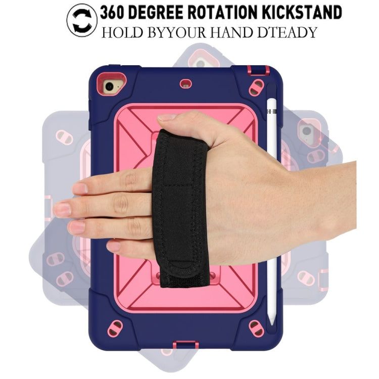Contrast Color Silicone + PC Combination Case with Holder For iPad mini 3(Navy Blue + Rose Red) - iPad Mini 4 & 3 & 2 & 1 Cases by buy2fix | Online Shopping UK | buy2fix