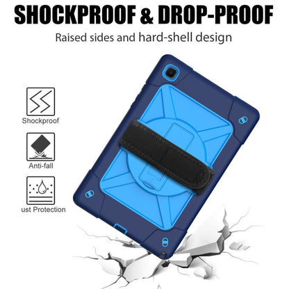 For Samsung Galaxy Tab A7 10.4 (2020) T500 Contrast Color Silicone + PC Combination Case with Holder(Navy Blue + Blue) - Other Galaxy Tab PC by buy2fix | Online Shopping UK | buy2fix