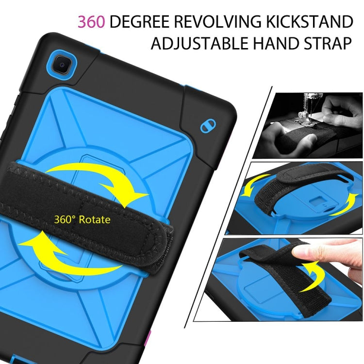 For Samsung Galaxy Tab A7 10.4 (2020) T500 Contrast Color Silicone + PC Combination Case with Holder(Black + Blue) - Other Galaxy Tab PC by buy2fix | Online Shopping UK | buy2fix