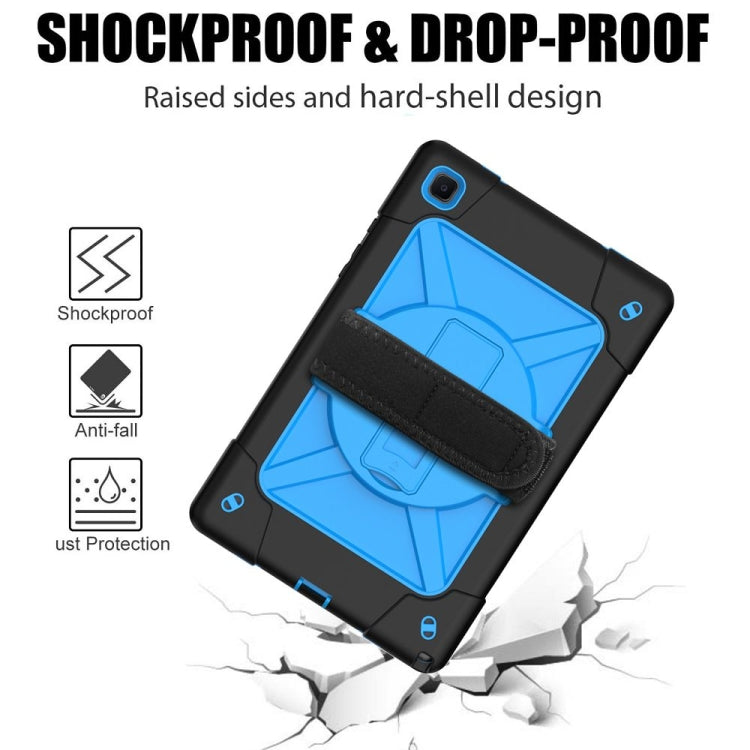 For Samsung Galaxy Tab A7 10.4 (2020) T500 Contrast Color Silicone + PC Combination Case with Holder(Black + Blue) - Other Galaxy Tab PC by buy2fix | Online Shopping UK | buy2fix