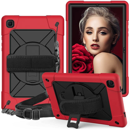 For Samsung Galaxy Tab A7 10.4 (2020) T500 Contrast Color Silicone + PC Combination Case with Holder(Red + Black) - Other Galaxy Tab PC by buy2fix | Online Shopping UK | buy2fix