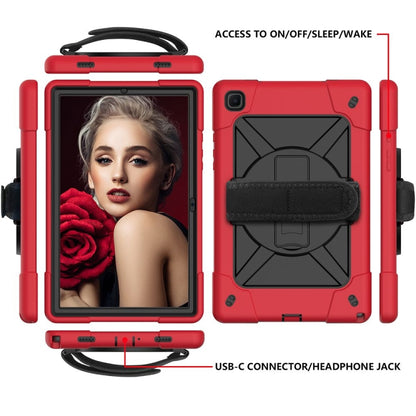 For Samsung Galaxy Tab A7 10.4 (2020) T500 Contrast Color Silicone + PC Combination Case with Holder(Red + Black) - Other Galaxy Tab PC by buy2fix | Online Shopping UK | buy2fix