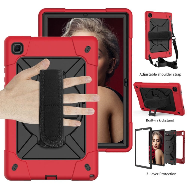 For Samsung Galaxy Tab A7 10.4 (2020) T500 Contrast Color Silicone + PC Combination Case with Holder(Red + Black) - Other Galaxy Tab PC by buy2fix | Online Shopping UK | buy2fix