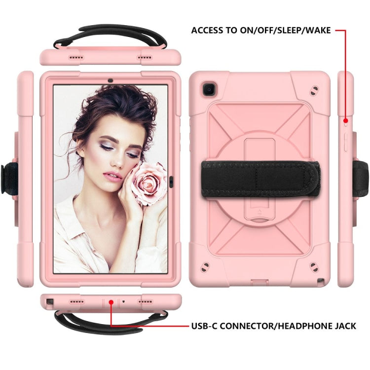 For Samsung Galaxy Tab A7 10.4 (2020) T500 Contrast Color Silicone + PC Combination Case with Holder(Rose Gold) - Other Galaxy Tab PC by buy2fix | Online Shopping UK | buy2fix
