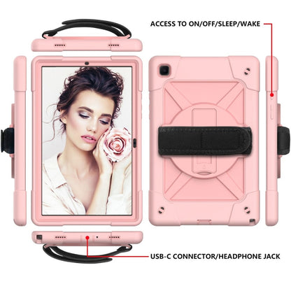 For Samsung Galaxy Tab A7 10.4 (2020) T500 Contrast Color Silicone + PC Combination Case with Holder(Rose Gold) - Other Galaxy Tab PC by buy2fix | Online Shopping UK | buy2fix