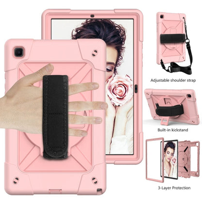 For Samsung Galaxy Tab A7 10.4 (2020) T500 Contrast Color Silicone + PC Combination Case with Holder(Rose Gold) - Other Galaxy Tab PC by buy2fix | Online Shopping UK | buy2fix